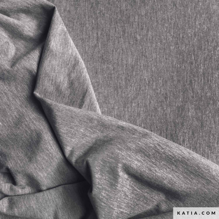 Ткань Jersey Melange Basic, 50% хлопок, 45% полиэстер, 5% эластан, 150 см, 210 г/м². Арт 2167.1