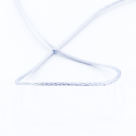 Шнур атласный SAFISA 2 мм, 25 м, цвет 27, серый светлый. Арт 462-27                  