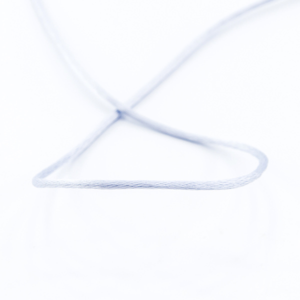 Шнур атласный SAFISA 2 мм, 25 м, цвет 27, серый светлый. Арт 462-27                  