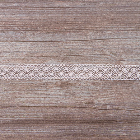 Мерсеризованное хлопковое кружево, 20 мм, цвет светло-розовый. Арт 2020/06