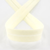 Косая бейка хлопок/полиэстер 20 мм, 25 м, цвет 12, слоновая кость. Арт 6120-20мм-12            