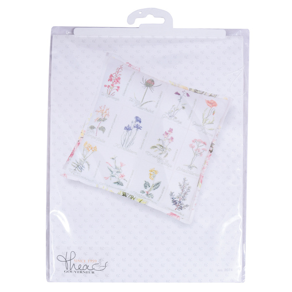 Набор для вышивания подушки "Полевые цветы" канва Jobelan 27 ct. Арт 2074