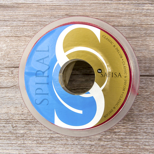 Лента органза с рисунком с проволокой по краю SAFISA, 30 мм, 15 м. Арт 25142-30                