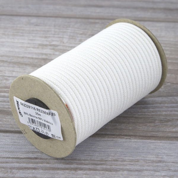 Шнуры PEGA плетеный, цвет белый, 3,5 мм. Арт 842229016REZ00