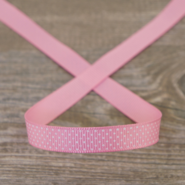 Лента репсовая на картонной катушке "Точечки". Арт VR10.499