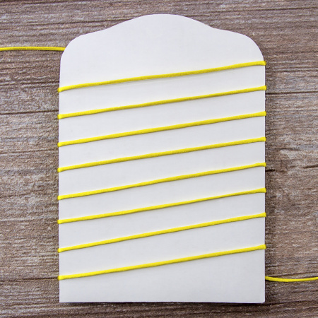 Шнур атласный мини-рулон, 1,5 мм, 4,5 м, цвет 32, желтый. Арт P00470-1,5мм-32         