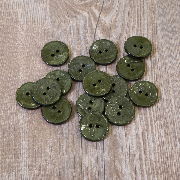 Пуговицы CONCEPT, размер 32, кокос, цвет COL.2 зеленый. Арт 1919H-032-COL.2
