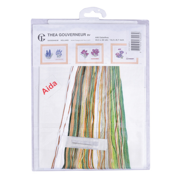 Набор для вышивания "Подснежники", канва аида 18 ct . Арт 446A                    