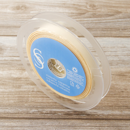 Лента репсовая SAFISA, 10 мм, 25 м, цвет 21  персиковый айвори. Арт 350-10мм-21