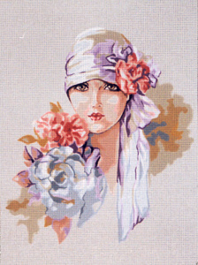 Канва жесткая с рисунком "Модница"