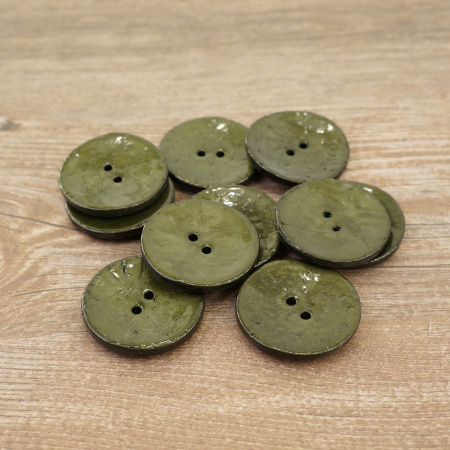 Пуговицы CONCEPT, размер 48, кокос, цвет COL.2 зеленый. Арт 1919H-048-COL.2