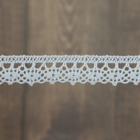 Кружево плетеное, 10 мм, цвет темно-синий, 100% хлопок, 5 м. Арт K-5001-267