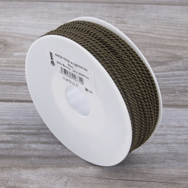 Шнур витой PEGA, коричневый, 2,8 мм. Арт 845213628A7903          