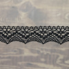 Кружево плетеное, 25 мм, цвет черный, 100% хлопок, 5 м. Арт K-5003-13
