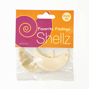 Подвеска "Shellz" Natural Half Moon River Shell Dangles