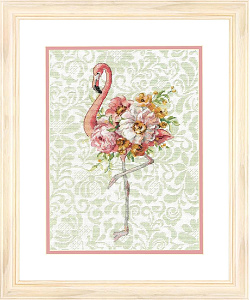 Набор для вышивания:"Цветочный фламинго"