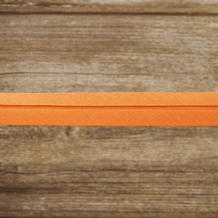 Косая бейка хлопок/полиэстер 20 мм, 25 м, цвет 85, лососевый. Арт 6120-20мм-85            