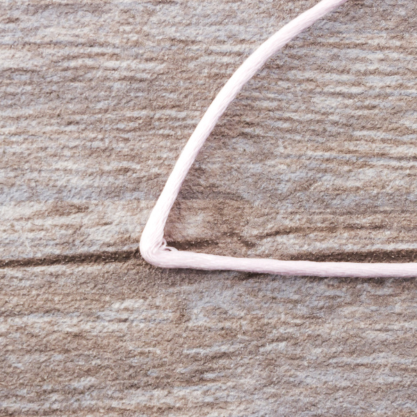 Шнур атласный SAFISA 2 мм, 25 м, цвет 05, розовый. Арт 462-05                  