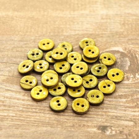 Пуговицы CONCEPT, размер 18, кокос,  цвет COL.12 желто-зеленый. Арт 1919H-018-COL.12