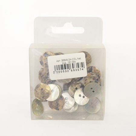 Пуговицы Sandra, размер 24, цвет Nat. Арт 38848-24-COL.Nat