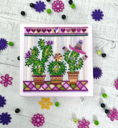 Набор для вышивания "Веселые кактусы". Арт 13.003.14