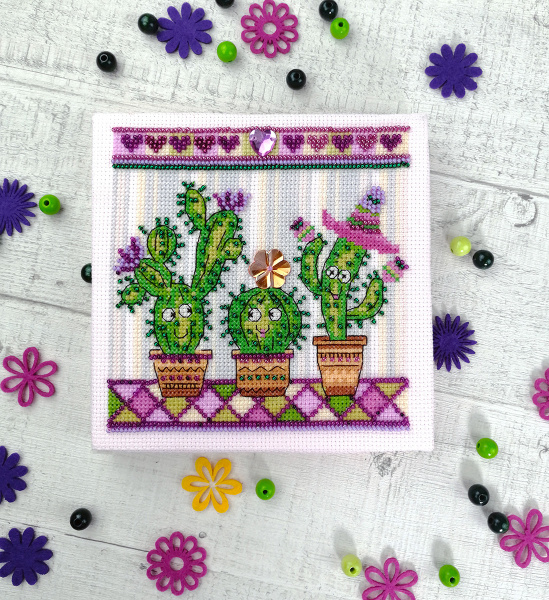 Набор для вышивания "Веселые кактусы". Арт 13.003.14