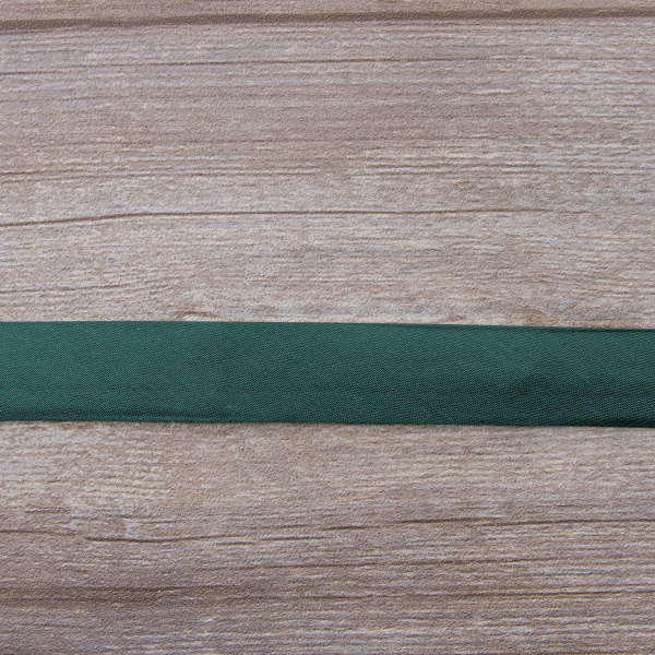 Косая бейка хлопок/полиэстер на блистере, 30 мм, 2,5 м, цвет 43, темно-зеленый. Арт P06120-30мм-43          