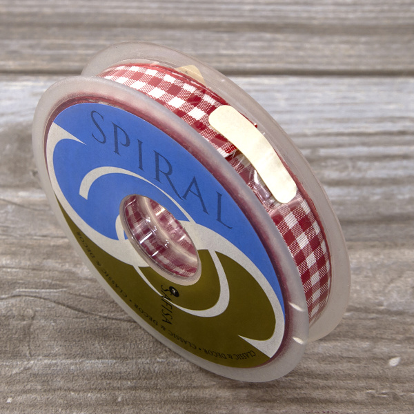 Лента с рисунком клетка SAFISA, 16(18) мм, 25 м, цвет 14, красный. Арт 469-16мм-14             