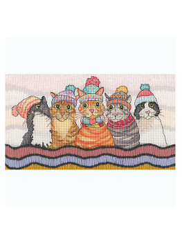 Набор для вышивания "A Cosy Clowder". Арт XEB2