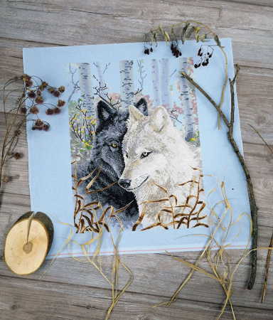 Набор для вышивания  "Волки". Арт 03.014.21