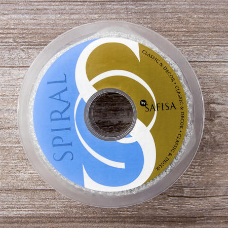 Тесьма SPIRAL ( SAFISA) тип отделочная, арт.25320-14 мм, 15 м, цвет 102, серебряный. Арт 25320-14мм-102