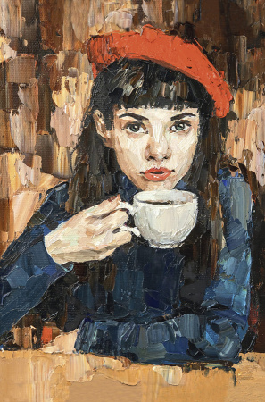 Ежедневник "Кофейное настроение" (голубая, очки). Арт ISBN 978-5-00141-932-7