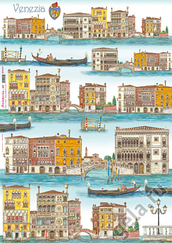 Карта для декупажа "Венеция". Арт DFG337                  