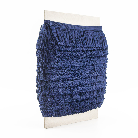 Бахрома витая, 60 мм, цвет темно-синий. Арт PP-60 col.524