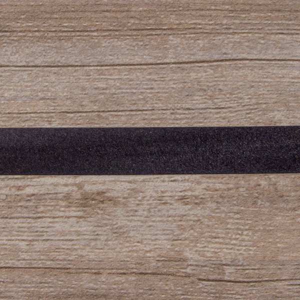 Косая бейка атласная 20 мм, 25 м, цвет 72, черно-синий. Арт 6260-20мм-72            