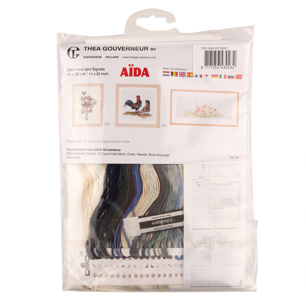 Набор для вышивания "Лебедь", канва Aida 16 ct. Арт 606A