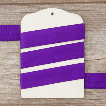 Лента репсовая SAFISA, 25 мм, 25 м, цвет 39 фиолетовый. Арт 350-25мм-39