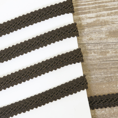 Тесьма PEGA тип интерьерная, цвет коричневый, 10 мм. Арт 843118300A7904   