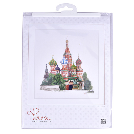 Набор для вышивания "Собор Покрова Пресвятой Богородицы, что на Рву", канва лён 36 ct. Арт 513
