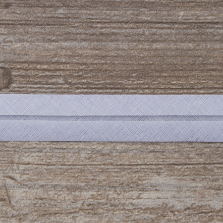 Косая бейка хлопок/полиэстер 20 мм, 25 м, цвет 115, лиловый. Арт 6120-20мм-115           