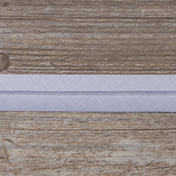 Косая бейка хлопок/полиэстер 20 мм, 25 м, цвет 115, лиловый. Арт 6120-20мм-115           