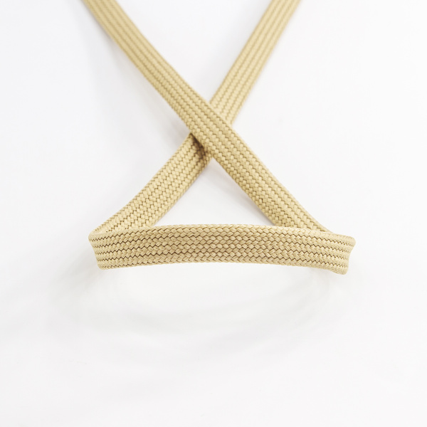 Шнур PEGA плоский, полиэстровый, цвет бежевый, 10 мм. Арт 842580140L1904