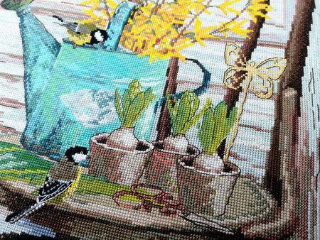 Набор для вышивания  "Голубая лейка". Арт 04.005.26