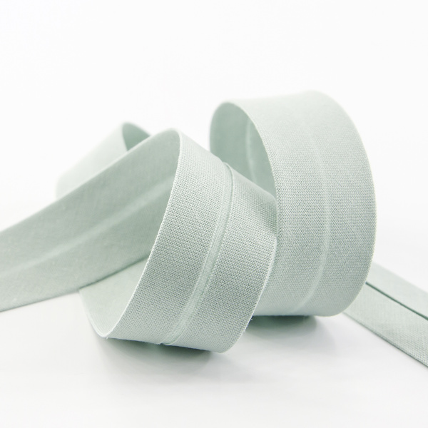 Косая бейка хлопок, 20 мм, 25 м, цвет 53, цвет ментоловый. Арт 6600-20мм-53