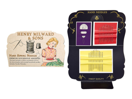 Набор игл для шитья и рукоделия, 2 вида, 40 шт. в картонном прикассовом стенде. Арт C003.2511409