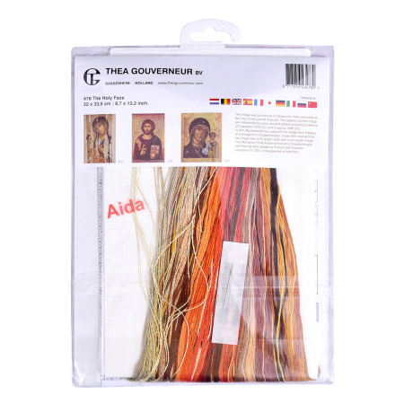 Набор для вышивания "Спас Нерукотворный", канва аида 18 ct. Арт 478A                    