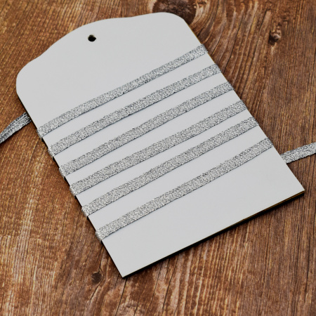 Тесьма PEGA тип декоративная люрексная, цвет серебряный, 7,5 мм. Арт 881113921X6000          