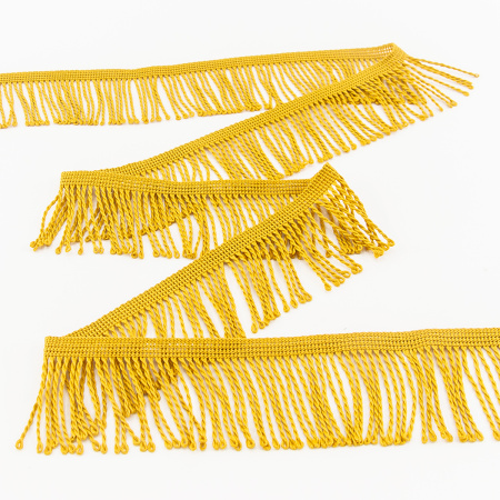Бахрома витая, 60 мм, цвет охра. Арт PP-60 col.105