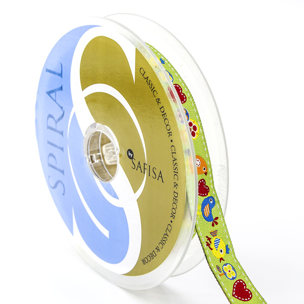 Лента жаккард SAFISA, 15 мм, 15 м, цвет 04. Арт 9184-15мм-04