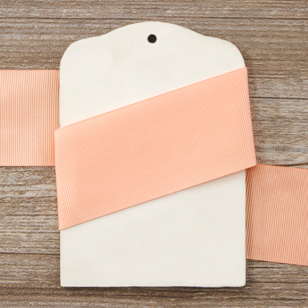 Лента репсовая SAFISA, 50 мм, 25 м, цвет 07 персиковый. Арт 350-50мм-07